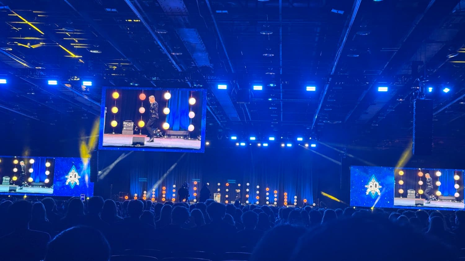 The stage and audience at a DECA state conference
